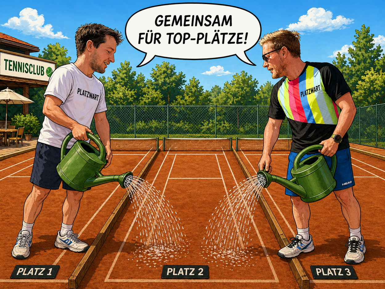 Hinweis zur Bewässerung der Tennisplätze